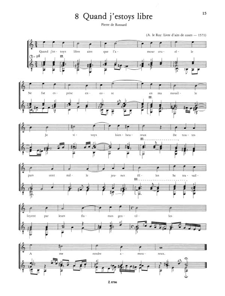 French Renaissance Songs für Gesang und Gitarre